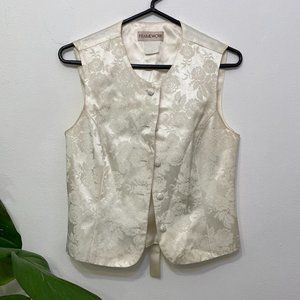 Framework Embroidered Button-Up Vest